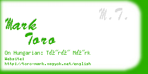 mark toro business card